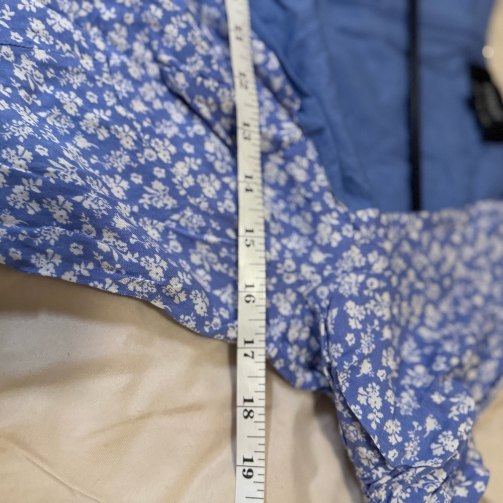Bardot Light Blue Floral Midi Dress Size S - Picture 8 of 11